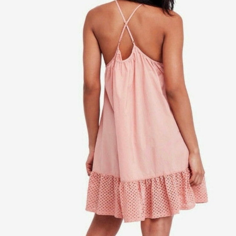 Free People Peach Ruffle Detail Top - Picture 3 of 7